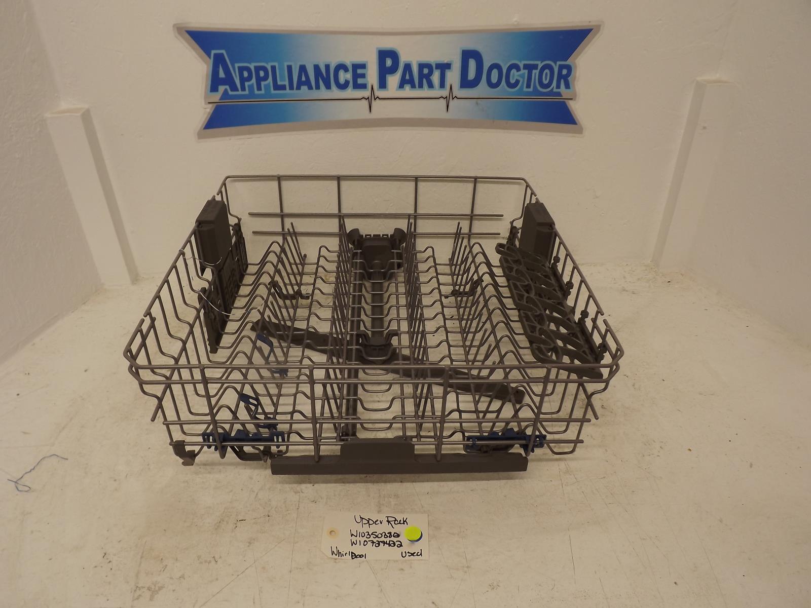 Whirlpool Dishwasher W10350380 W10727422 Upper Rack Used Whirlpool Dishwasher W10350380 W10727422 Upper Rack Used